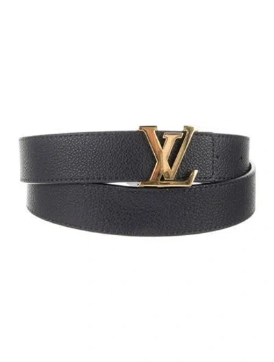 Pre-owned Louis Vuitton 2021 Coated Canvas Belt In Black/brown