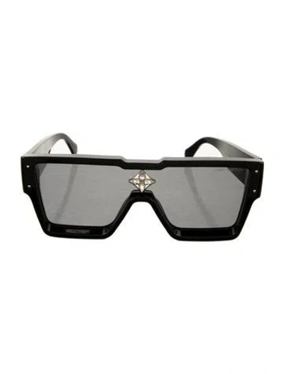 Pre-owned Louis Vuitton 2021 Cyclone Sunglasses In Black