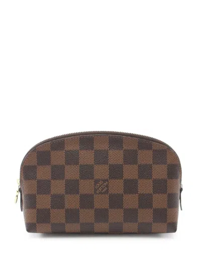 Pre-owned Louis Vuitton 2021 Damier Ebène Makeup Bag In 褐色