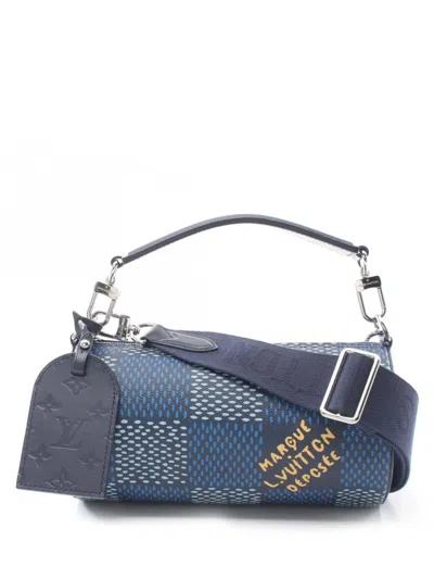Pre-owned Louis Vuitton 2021 Damier Heritage Handbag In Blue