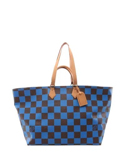 Pre-owned Louis Vuitton 2021 Damier Pop Tote Bag In Blue