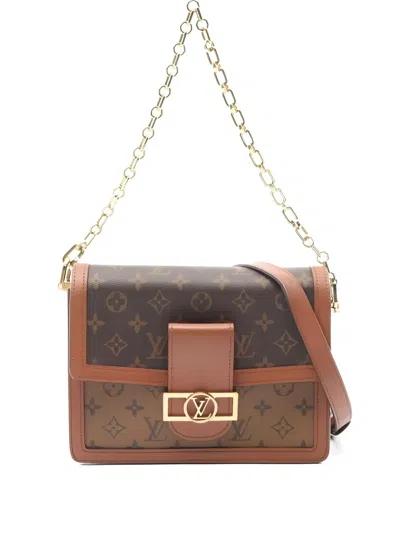 Pre-owned Louis Vuitton 2021 Dauphine Mm Shoulder Bag In Brown