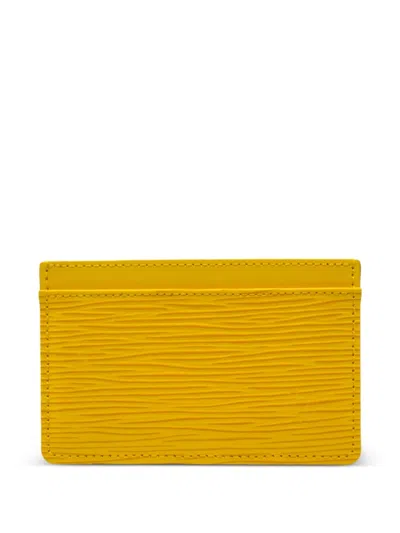 Pre-owned Louis Vuitton 2021 Épi-leather Card Holder In Yellow