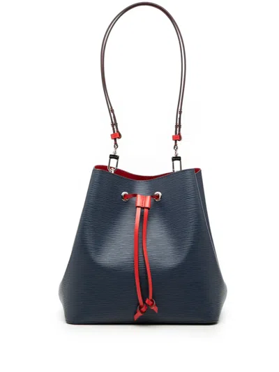 Pre-owned Louis Vuitton 2021 Epi Neonoe Mm Bucket Bag In Blue