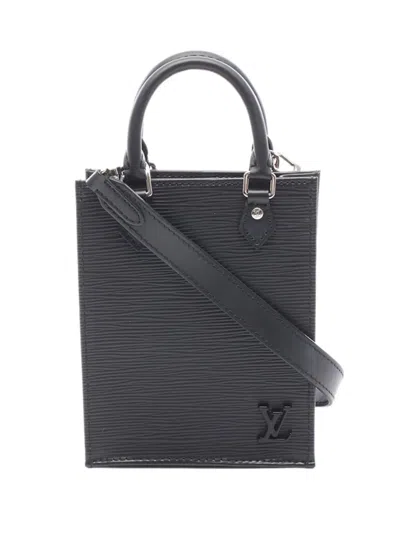 Pre-owned Louis Vuitton 2021 Epi Petit Sac Plat Satchel In Black