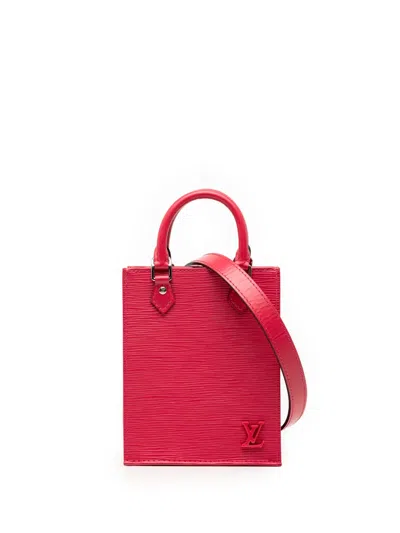 Pre-owned Louis Vuitton 2021 Epi Petit Sac Plat Satchel In Pink