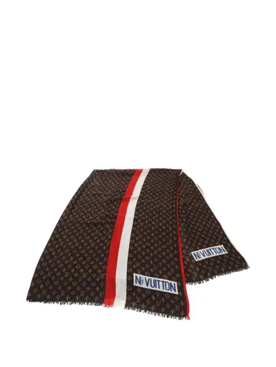 Pre-owned Louis Vuitton 2021 Etor Trunk Royle Stall Shawl In Brown