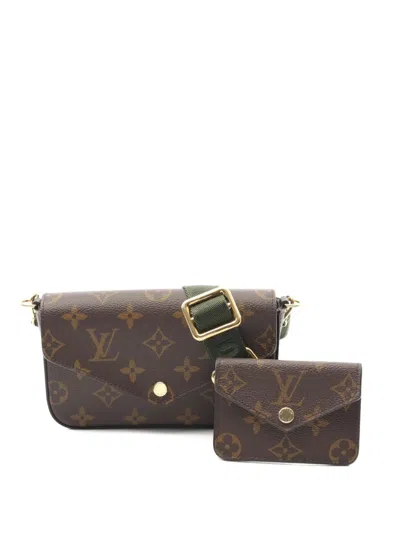 Pre-owned Louis Vuitton 2021 Félicie Pochette Shoulder Bag In Brown