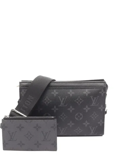 Pre-owned Louis Vuitton 2021 Gaston Monogram Shoulder Bag In Black