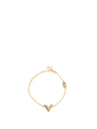 Pre-owned Louis Vuitton 2021 Gold Plated Essential V Bracelet Costume Bracelet