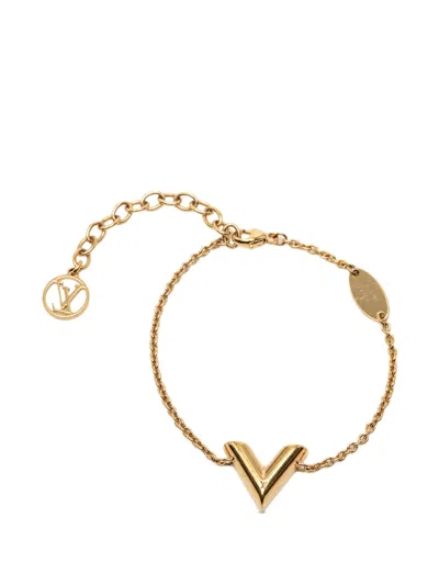 Pre-owned Louis Vuitton 2021 Gold Plated Essential V Bracelet Costume Bracelet