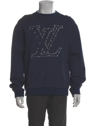 Pre-owned Louis Vuitton 2021 Graphic Print Sweatshirt In Blue