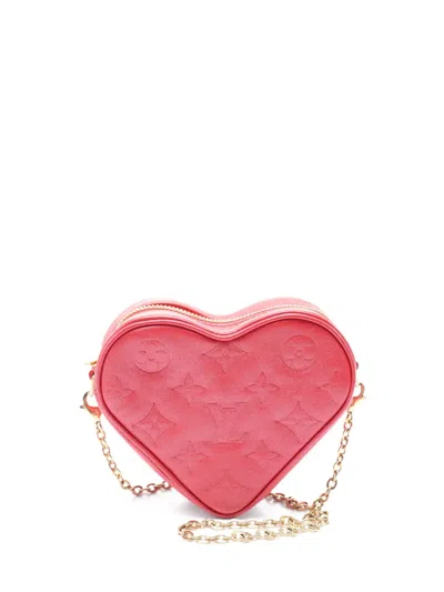 Pre-owned Louis Vuitton 2021 Heart On Chain Shoulder Bag In Red