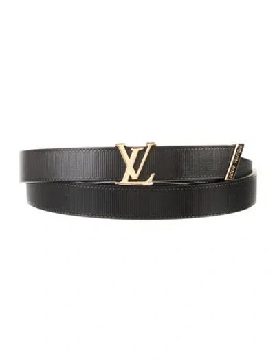 Pre-owned Louis Vuitton 2021 Initiales 20mm Belt In Black