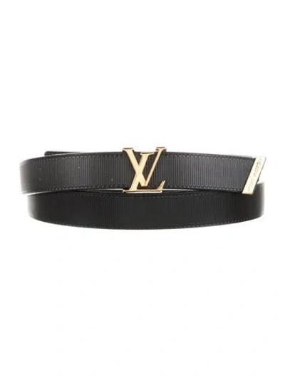 Pre-owned Louis Vuitton 2021 Initiales 20mm Belt In Black