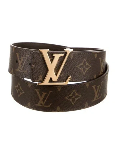 Pre-owned Louis Vuitton 2021 Initiales Belt In Brown