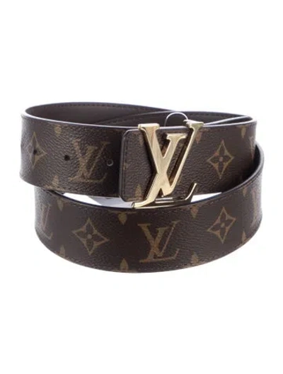 Pre-owned Louis Vuitton 2021 Initiales Reversible Belt Belt In Brown