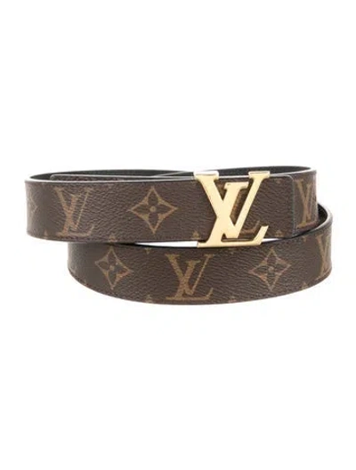 Pre-owned Louis Vuitton 2021 Initiales Waist Belt In Brown