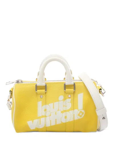 Pre-owned Louis Vuitton 2021 Keepall Xs Two-way Handbag In Yellow