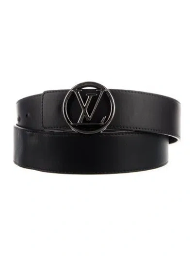 Pre-owned Louis Vuitton 2021 Leather Belt In Gray