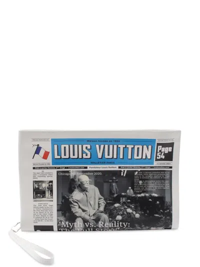 Pre-owned Louis Vuitton 2021 Leather Everyday Lv Newspaper Pouch Clutch Bag