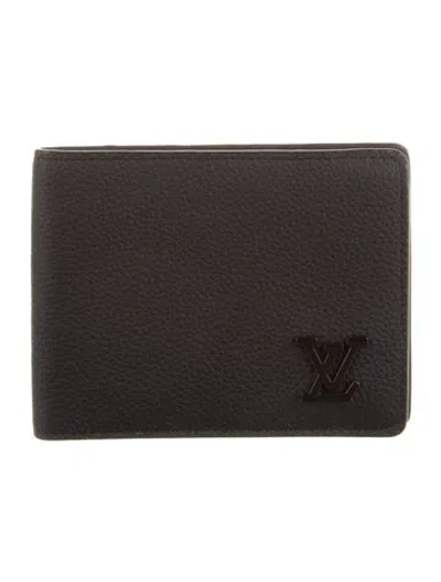 Pre-owned Louis Vuitton 2021 Leather Multiple Wallet In Black