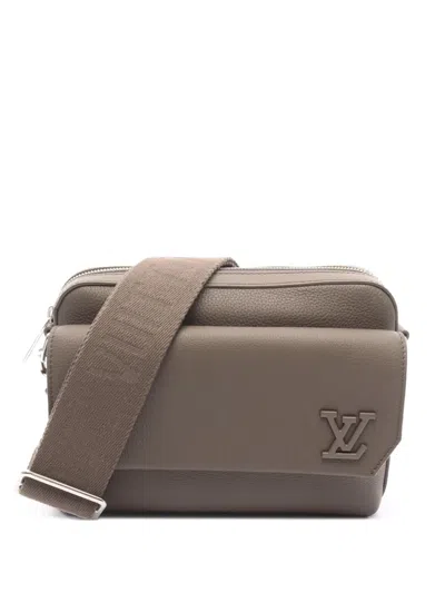 Pre-owned Louis Vuitton 2021 Logo-detail Leather Shoulder Bag In Brown