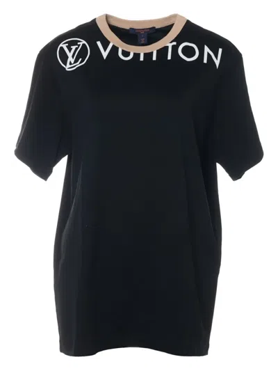 Pre-owned Louis Vuitton 2021 Logo-print T-shirt In Black
