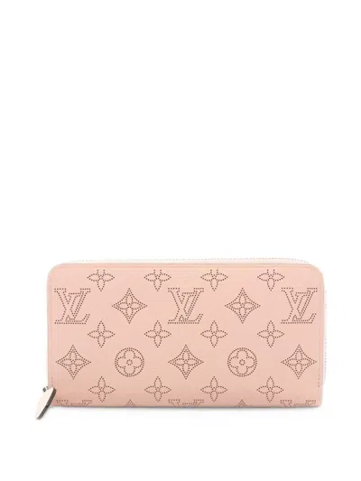 Pre-owned Louis Vuitton 2021 Long Mahina Zippy Wallet In Pink