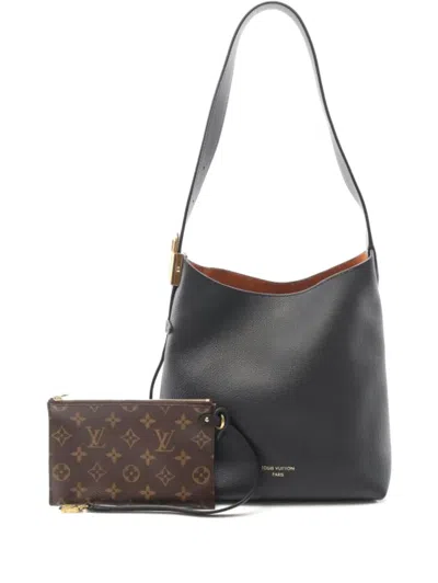 Pre-owned Louis Vuitton 2021 Low Key Hobo Pm Leather Shoulder Bag In Black