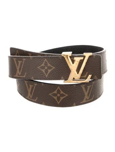 Pre-owned Louis Vuitton 2021 Lv Iconic Reversible Waist Belt In Brown