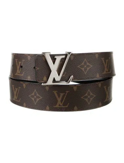 Pre-owned Louis Vuitton 2021 Lv Initiales 40mm Reversible Belt In Brown