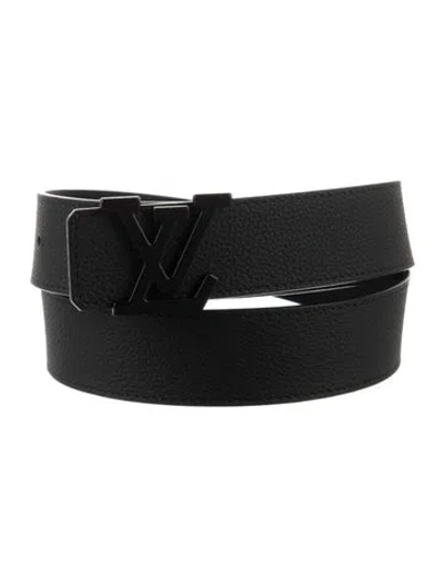 Pre-owned Louis Vuitton 2021 Lv Intiales 40mm Reversible Belt Kit In Black