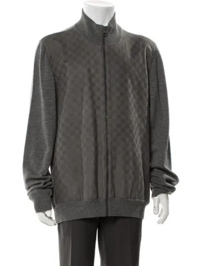 Pre-owned Louis Vuitton 2021 Lv Monogram Bomber Jacket In Gray