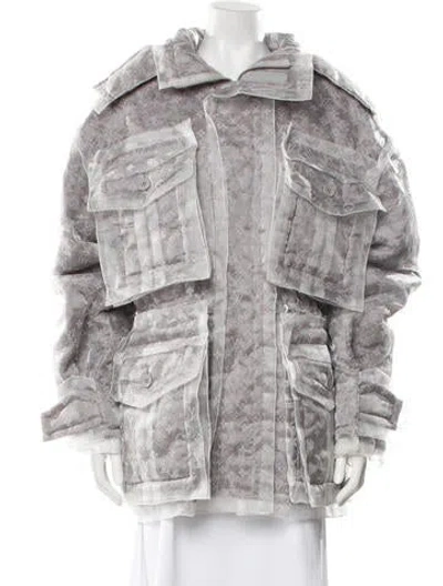 Pre-owned Louis Vuitton 2021 Lv Monogram Parka W/ Tags In Gray