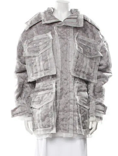 Pre-owned Louis Vuitton 2021 Lv Monogram Parka W/ Tags In Grey