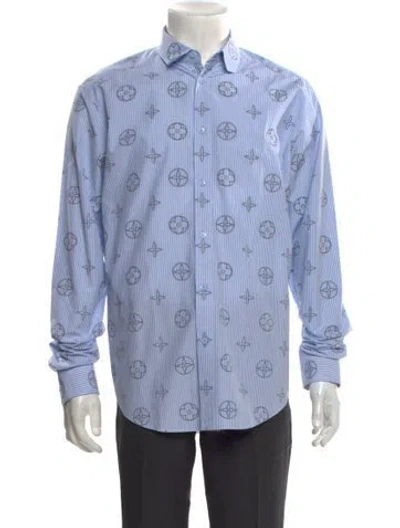 Pre-owned Louis Vuitton 2021 Lv Monogram Shirt In Blue