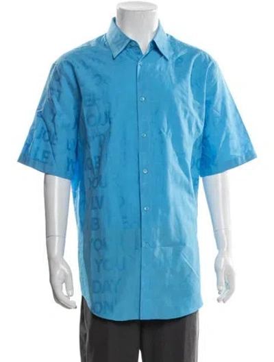 Pre-owned Louis Vuitton 2021 Lv Monogram Shirt In Blue