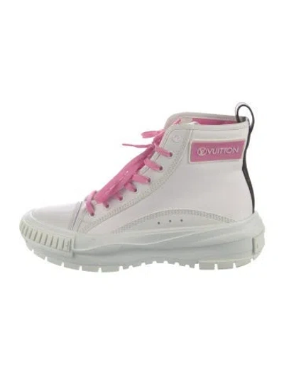 Pre-owned Louis Vuitton 2021 Lv Monogram Sneakers In White