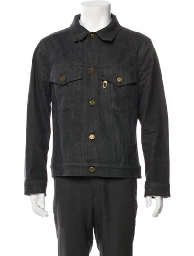 Pre-owned Louis Vuitton 2021 Lv Monogram Trucker Jacket In Gray