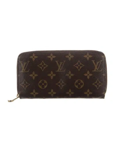 Pre-owned Louis Vuitton 2021 Lv Monogram Zippy Wallet In Brown
