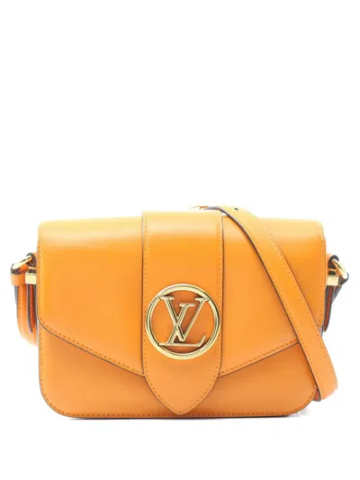 Pre-owned Louis Vuitton 2021 Lv Pont 9 Soft Pm Shoulder Bag In Orange