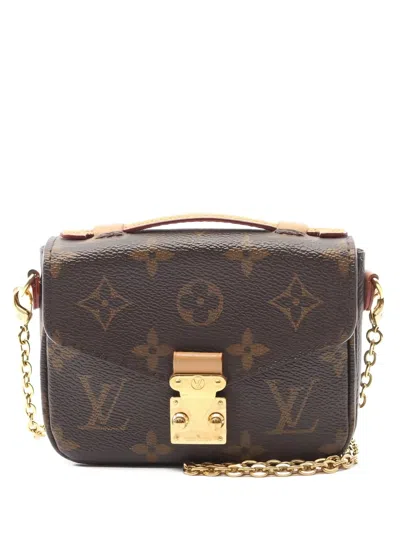 Pre-owned Louis Vuitton 2021 Micro Metis Monogram Handbag In Brown