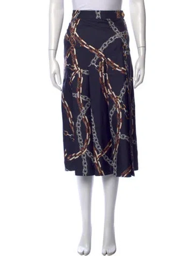 Pre-owned Louis Vuitton 2021 Midi Length Skirt In Blue