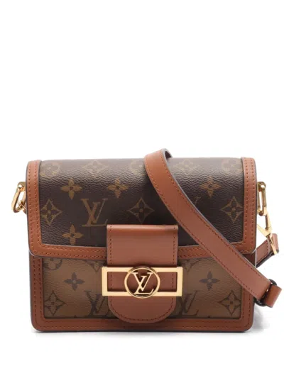 Pre-owned Louis Vuitton 2021 Mini Dauphine Shoulder Bag In Brown