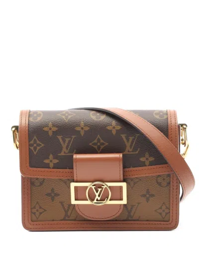 Pre-owned Louis Vuitton 2021 Mini Dauphine Shoulder Bag In Brown