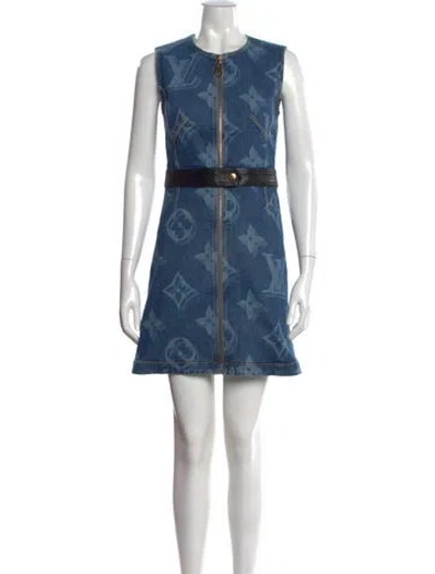 Pre-owned Louis Vuitton 2021 Mini Dress In Blue