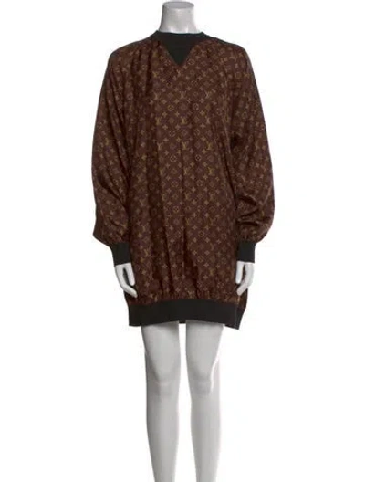 Pre-owned Louis Vuitton 2021 Mini Dress In Brown