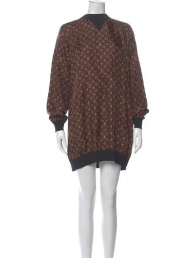 Pre-owned Louis Vuitton 2021 Mini Dress In Brown