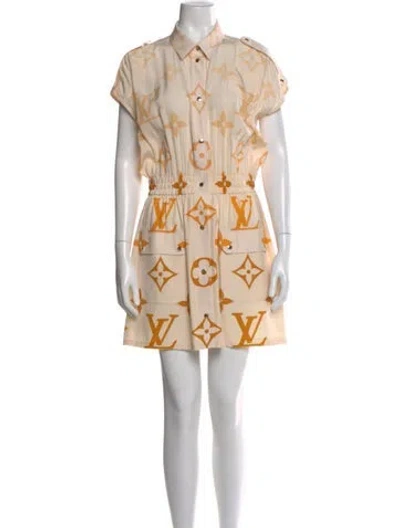 Pre-owned Louis Vuitton 2021 Mini Dress In Neutral